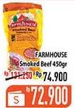 Promo Harga FARMHOUSE Smoked Beef 450 gr - Hypermart