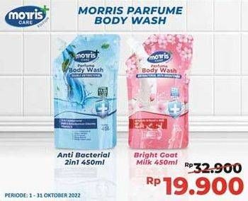 Promo Harga Morris Body Wash 2 In 1 Antibacterial, Bright Niacina Milk 450 ml - Alfamidi