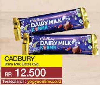 Promo Harga CADBURY Dairy Milk Kurma 65 gr - Yogya
