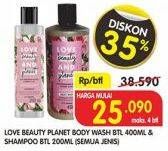 Promo Harga UNILEVER Love Beauty and Planet Bod Wash/Shampoo  - Superindo