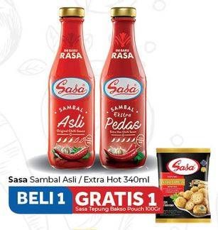 Promo Harga SASA Sambal Asli, Ekstra Pedas 340 ml - Carrefour