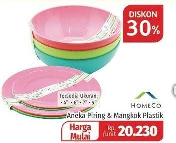 Promo Harga HOMECO Peralatan Makan Plastik  - Lotte Grosir