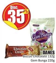 Promo Harga DANES Biscuit Chocolate Cream 132gr/Gem Bunga 220gr  - Hari Hari