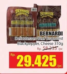 Promo Harga BERNARDI Delicatessen Sausage Blackpepper, Cheese 310 gr - Hari Hari