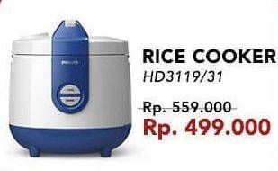 Promo Harga PHILIPS HD 3119 | Rice Cooker  - Hartono