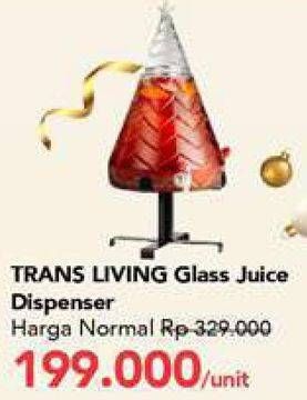 Promo Harga TRANSLIVING Glass Dispenser  - Carrefour