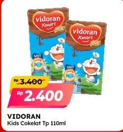 Promo Harga Vidoran Xmart UHT Coklat 115 ml - Alfamart