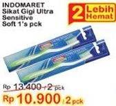 Promo Harga INDOMARET Sikat Gigi Ultra Sensitive Soft 1 pcs - Indomaret