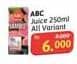 Promo Harga ABC Juice All Variants 250 ml - Alfamidi