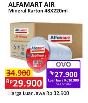 Promo Harga Alfamart Air Mineral per 48 pcs 240 ml - Alfamart