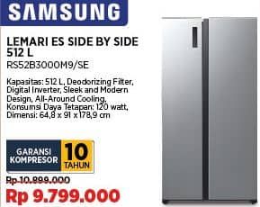Promo Harga Samsung RS52B3000M9 | Lemari Es SBS 516000 ml - COURTS
