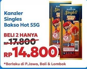 Promo Harga Kanzler Singles Bakso Hot 55 gr - Indomaret