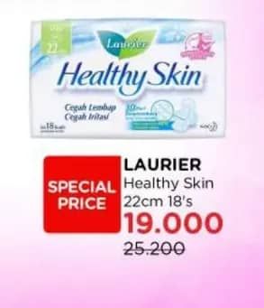 Promo Harga Laurier Healthy Skin Day Wing 22cm 18 pcs - Watsons
