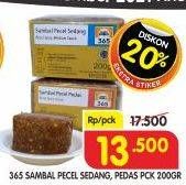 Promo Harga 365 Sambal Pecel Pedas, Sedang 200 gr - Superindo