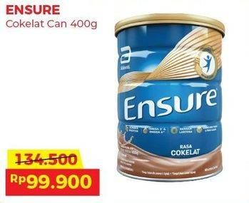 Promo Harga ENSURE Nutrition Powder FOS Cokelat 400 gr - Alfamart