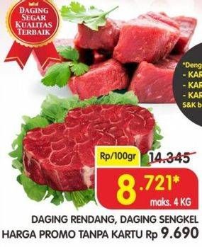 Promo Harga Daging Rendang, Daging Sengkel  - Superindo