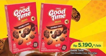 Promo Harga Good Time Mini Cookies Double Chocolate 50 gr - TIP TOP