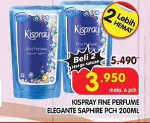 Promo Harga Kispray Pelicin Pakaian Elegante Sapphire 200 ml - Superindo