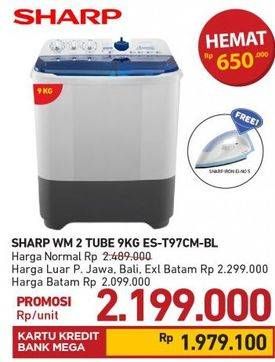 Promo Harga SHARP ES-T97CM-BL 9000 gr - Carrefour