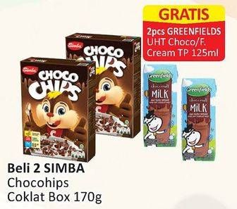 Promo Harga SIMBA Cereal Choco Chips Coklat per 2 box 170 gr - Alfamart