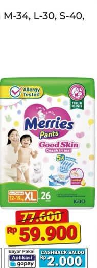 Promo Harga Merries Pants Good Skin XL26 26 pcs - Alfamart