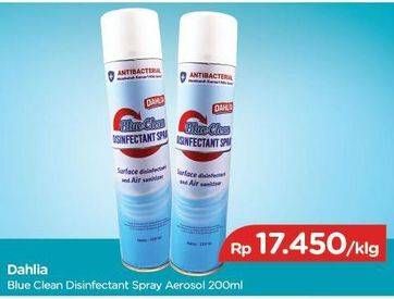 Promo Harga DAHLIA Blue Clean Disinfectant Spray 200 ml - TIP TOP