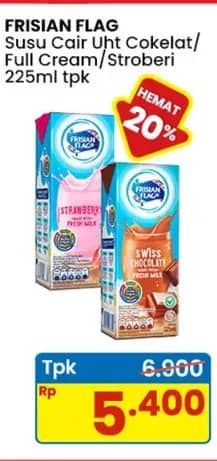 Promo Harga Frisian Flag Susu UHT Purefarm Swiss Chocolate, Full Cream, Strawberry 225 ml - Indomaret