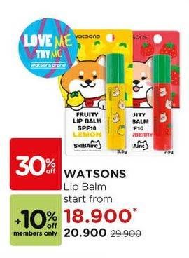 Promo Harga WATSONS Fruity Lip Balm  - Watsons