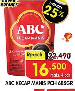 Promo Harga ABC Kecap Manis 685 ml - Superindo