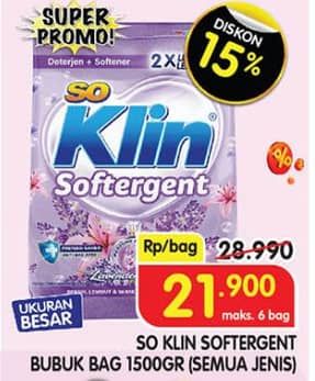 Promo Harga So Klin Softergent All Variants 1500 gr - Superindo