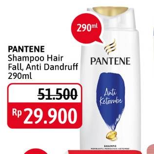 Promo Harga PANTENE Shampoo Anti Dandruff, Hair Fall Control 290 ml - Alfamidi