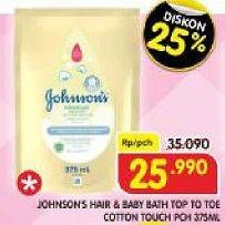 Promo Harga JOHNSONS Baby Cottontouch Top to Toe Bath 375 ml - Superindo