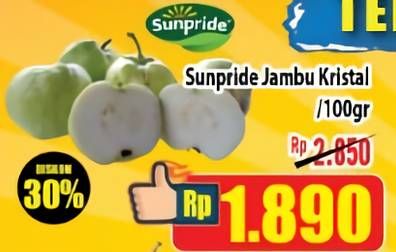 Promo Harga SUNPRIDE Jambu Crystal per 100 gr - Hypermart