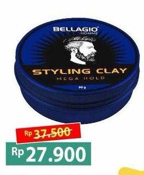 Promo Harga BELLAGIO HOMME Styling Clay Mega Hold 90 gr - Alfamart