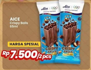 Promo Harga Aice Ice Cream Crispy Balls 65 gr - Indomaret