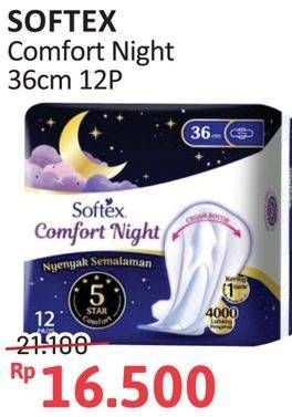 Promo Harga Softex Comfort Night Wing 36cm 12 pcs - Alfamidi