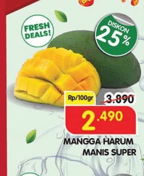 Promo Harga Mangga Harum Manis Super per 100 gr - Superindo