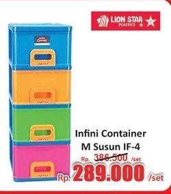 Promo Harga Lion Star Infini Container Susun 4  - Hari Hari