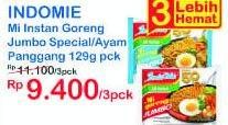 Promo Harga INDOMIE Mi Goreng Jumbo Spesial, Ayam Panggang 127 gr - Indomaret