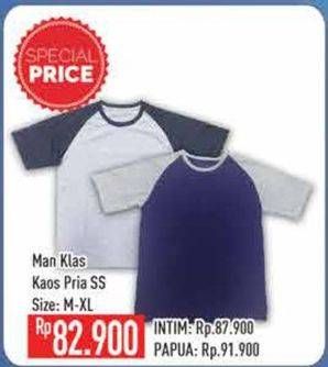 Promo Harga MAN KLAS Kaos Pria S/S M-XL  - Hypermart