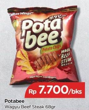 Promo Harga POTABEE Snack Potato Chips Wagyu Beef Steak 68 gr - TIP TOP