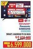 Promo Harga TCL/LG/Sharp/Panasonic/Samsung/Coocaa Smart/Android TV 50"  - Hypermart