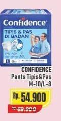 Promo Harga Confidence Adult Pants Tipis & Pas Di Badan M10, L8 8 pcs - Alfamart