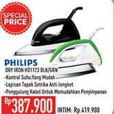 Promo Harga PHILIPS HD 1173 | Dry Iron BK, Green  - Hypermart