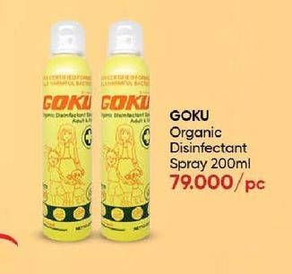 Promo Harga Goku Disinfectant Spray Organic 200 ml - Guardian