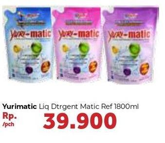 Promo Harga YURI MATIC Detergent Liquid 1800 ml - Carrefour
