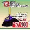 Promo Harga 3M SCOTCH BRITE Natural Broom ID-45  - Hypermart