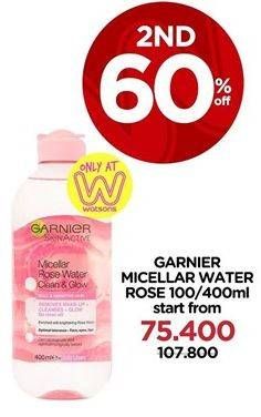 Promo Harga Micellar Water 400/100ml  - Watsons