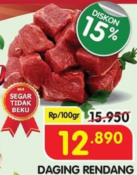 Promo Harga Daging Rendang Sapi per 100 gr - Superindo