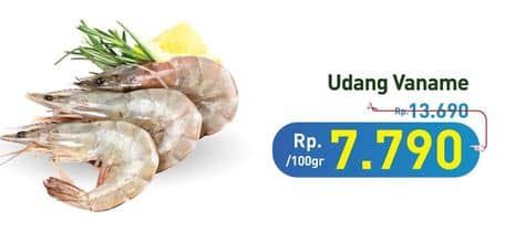 Promo Harga Udang Vanamae AK60-70 per 100 gr - Hypermart